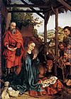 Martin Schongauer Famous Paintings - Adoration Of The Shepherds